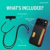 image:imageSmartish iPhone 17 Pro Wallet Case  Crossbody Lanyard Strap  Slim  Protective Phone Case Credit Card Holder  Universal Detachable Shoulder Neck Strap for Apple iPhone 17 Pro  Black Tie Affair