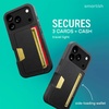 image:imageSmartish iPhone 17 Pro Wallet Case  Crossbody Lanyard Strap  Slim  Protective Phone Case Credit Card Holder  Universal Detachable Shoulder Neck Strap for Apple iPhone 17 Pro  Black Tie Affair