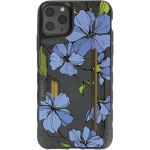 image:imageSmartish  Blue Blossoms  iPhone 11 Pro Max Wallet Case  Wallet Slayer Vol 2 Slim  Protective Kickstand Credit Card Holder  Fits iPhone 11 Pro Max