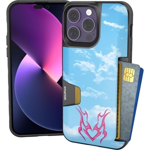 image:imageSmartish  Heart Stamped Sky  iPhone 14 Pro Max Wallet Case  Wallet Slayer Vol 1 Slim  Protective Credit Card Holder  Fits iPhone 14 Pro Max