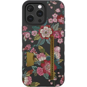 image:imageSmartish  Vintage Floral  iPhone 16 Pro Max Wallet Case  Wallet Slayer Vol 2 Slim  Protective Kickstand Credit Card Holder  Fits iPhone 16 Pro Max