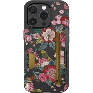 image:imageSmartish  Vintage Floral  iPhone 16 Pro Wallet Case  Wallet Slayer Vol 2 Slim  Protective Kickstand Credit Card Holder  Fits iPhone 16 Pro
