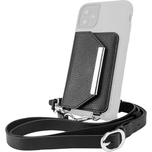 image:imageSmartish Stickon Crossbody Wallet  Dancing Queen Side Piece PurseClutch with Detachable Strap amp Card Holder  Universal Fit for iPhone amp Android Phones  Stiletto BlackSilverStiletto BlackSilver