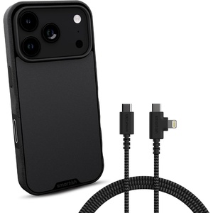image:imageSmartish iPhone 17 Pro MagSafe Case  USBC to USBCLightning Cable Bundle  Gripmunk  Crown Joule  Magnetic Protective Case with Dynamic Camera Control Button  100W 2in1 Charger  Black